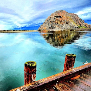 CA Central Coast Ocean Morro Rock Pier View
