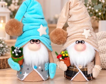 Gnome Shelf Sitters, Scandinavian Tomte Dolls, Pom Pom Gnomes, Cottage Home Decor
