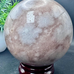 Grote bol roze amethist natuurlijk kristal, diameter 3,5 inch, 1014,9 gram