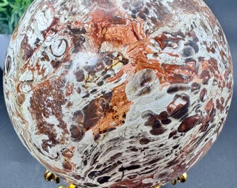 Natural Crystal Large Money Agate Sphere 3.7” diameter, 1038 grams