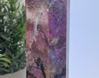 Natural Crystal Large Rhodonite Tower 9.5”, 802g