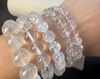 Natural High Quality Clear Quartz Bracelet 8-14.6mm