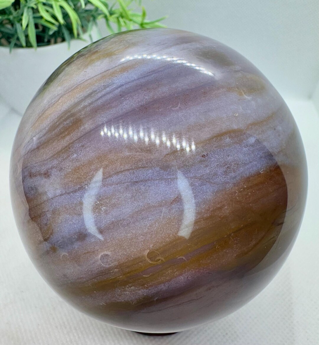 天然クリスタル ラージ オーシャン ジャスパー スフィア 直径 3.4