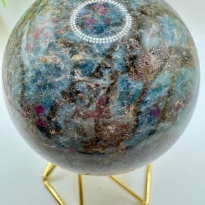 Natural Crystal UV Reactive Sphere – Ruby Kyanite | 2.3” | 348.7 Grams