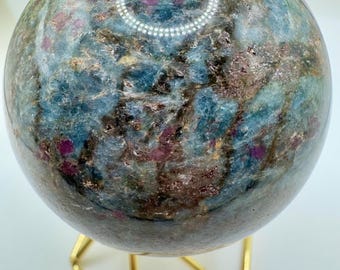 Natural Crystal UV Reactive Sphere – Ruby Kyanite | 2.3” | 348.7 Grams