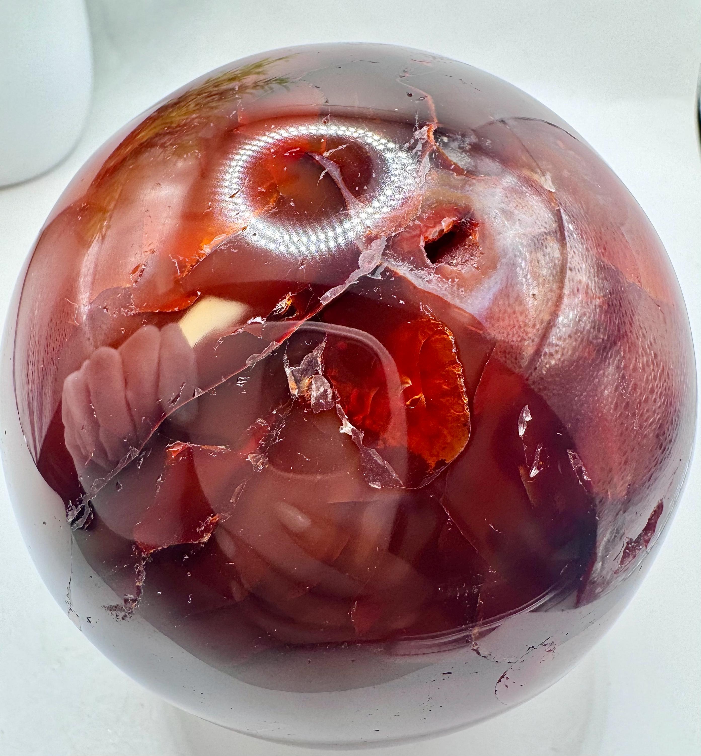 カーネリアン　スフィア Natural Crystal XL Carnelian Sphere 901.5grams Almost 2lbs, 3.5