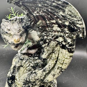 Natural Crystal Large Green Jade Dragon Carving 7.5”x6”, 2.66kg(3.2lbs)