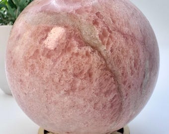 Sphère d'opale rose en cristal naturel de 2,8 po. de diamètre, 519,7 g