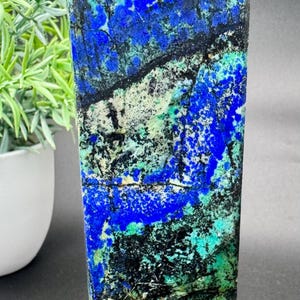 Natural Crystal Rare &#39;Phoenix Stone&#39; (Turquoise, Chrysocolla, Malachite) Tower 5.8” tall, 224.3 grams