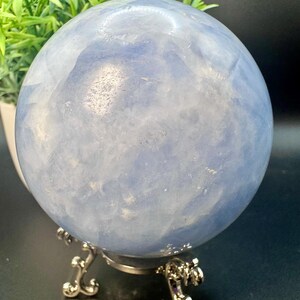 Natural Crystal Big Blue Celestite 2.8” diameter, 545.9 grams