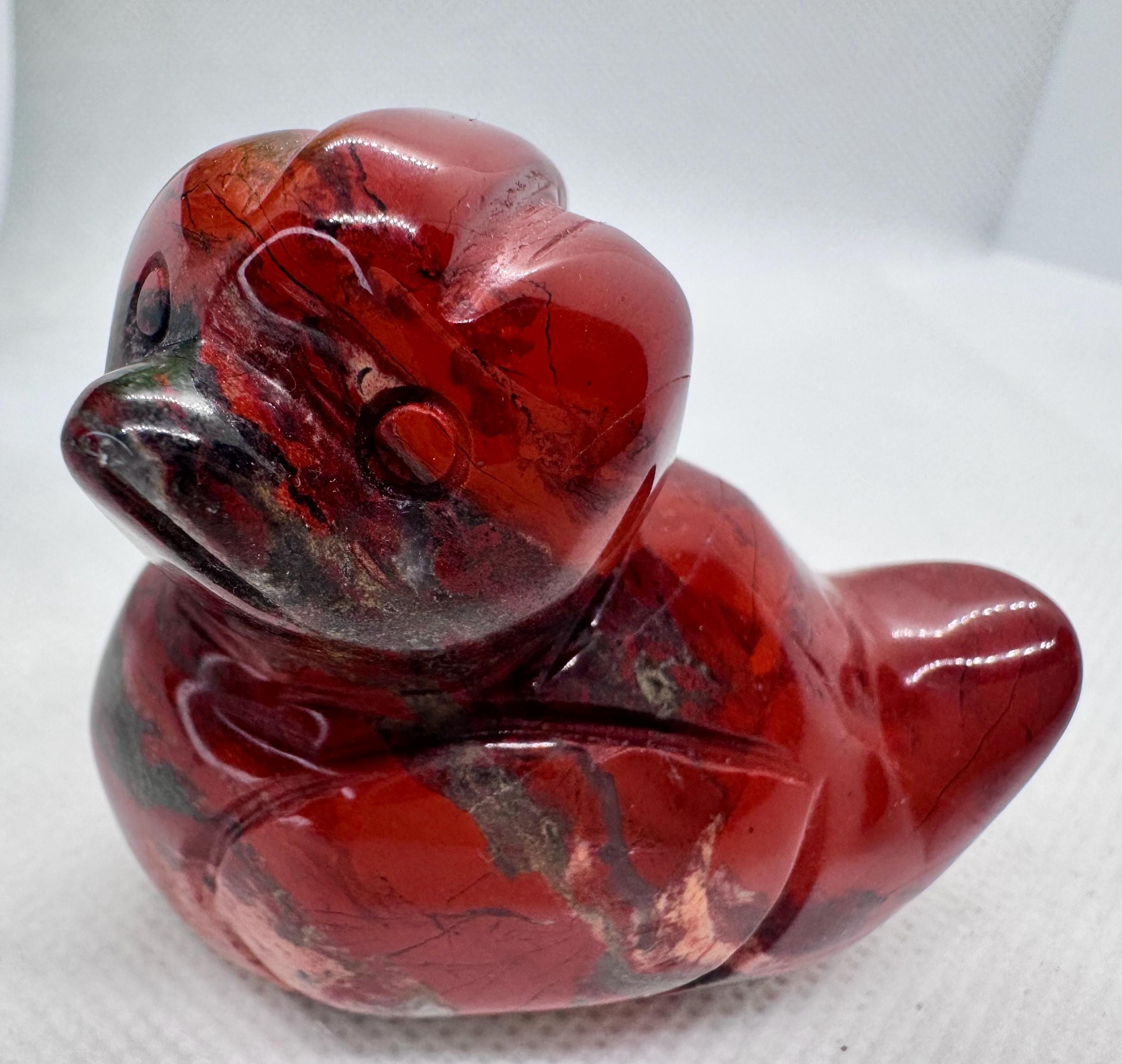 Natural Crystal Red Jasper Duck Carving 2.1”x 1.9” , 117.3grams - Etsy