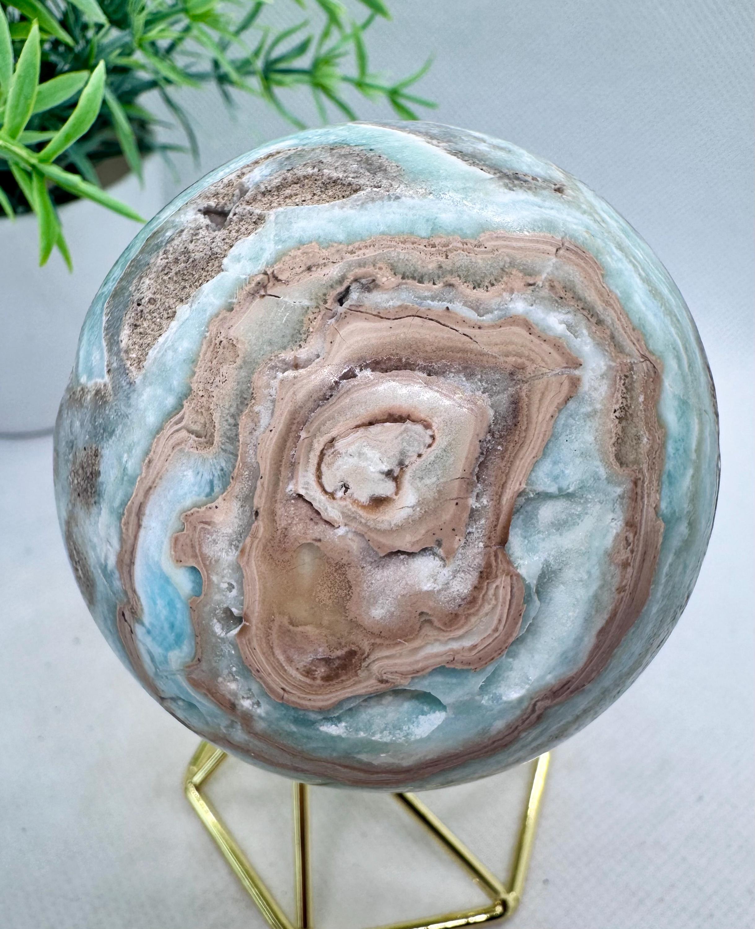 天然クリスタル ドゥルージー ヘミモルファイト スフィア 直径 2.55