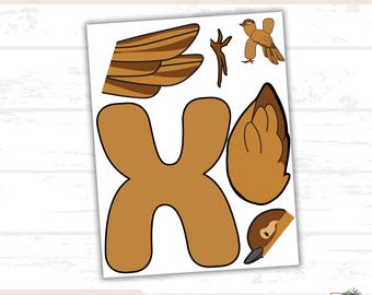 Build a Xenops Printable, Cut and Paste Activity, Bird Craft, DIY Paper Craft, Educational Fun, Homeschool Project, Creative Paper Craft