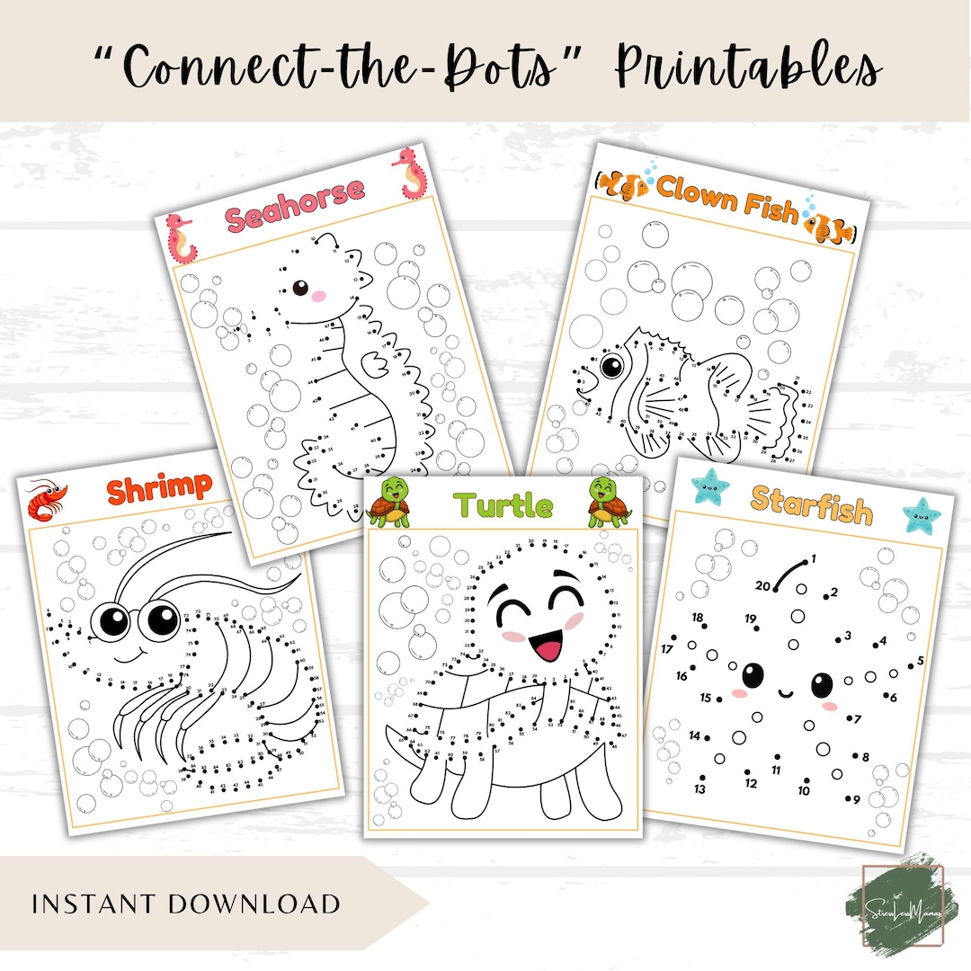 Connect the Dot Printable Worksheets for Kids, Fun Learning Activity ...