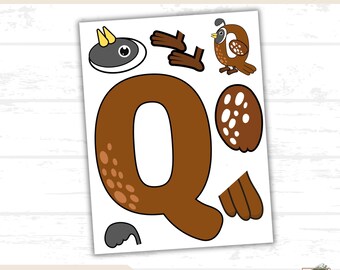 Build a Quail Printable Craft, Cut and Paste Quail Activity, DIY Quail Project, Quail Craft Kit for Kids, Animal Art Project, Fine Motor