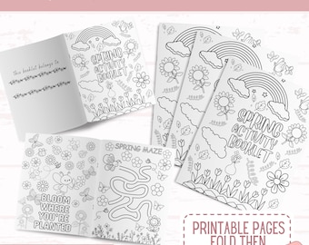 Spring Activity Booklet for Kids, Printable Spring Activities, Springtime Activities for Preschool, Coloring Pages, Word Search, Kids Games