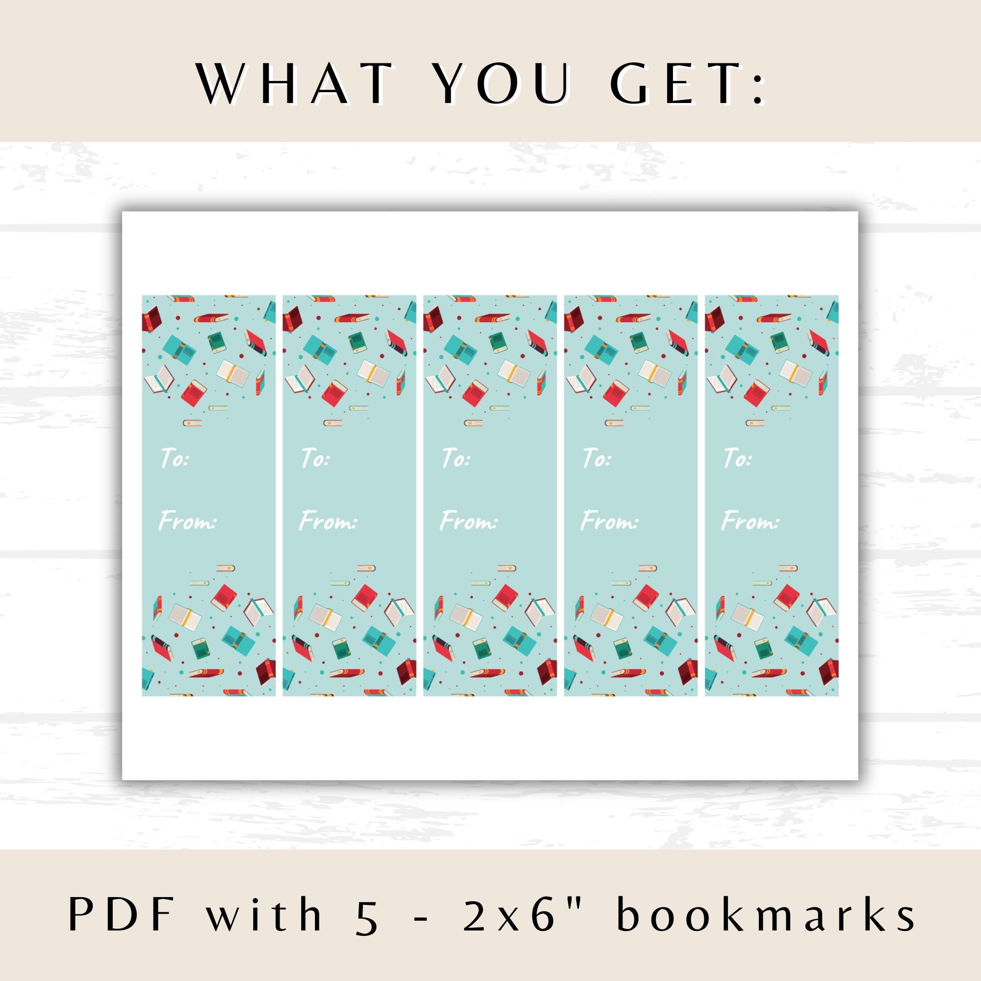 Printable Book Fair Bookmarks, Book Label, PTO PTA Event Gift Label PDF ...