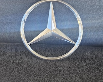 Chrome Silver 80mm fit for Mercedes rear trunk emblem W204 W176