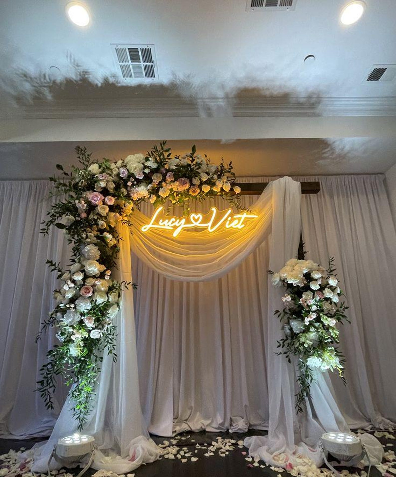Custom wedding name signs neon decor light up sign neon signs