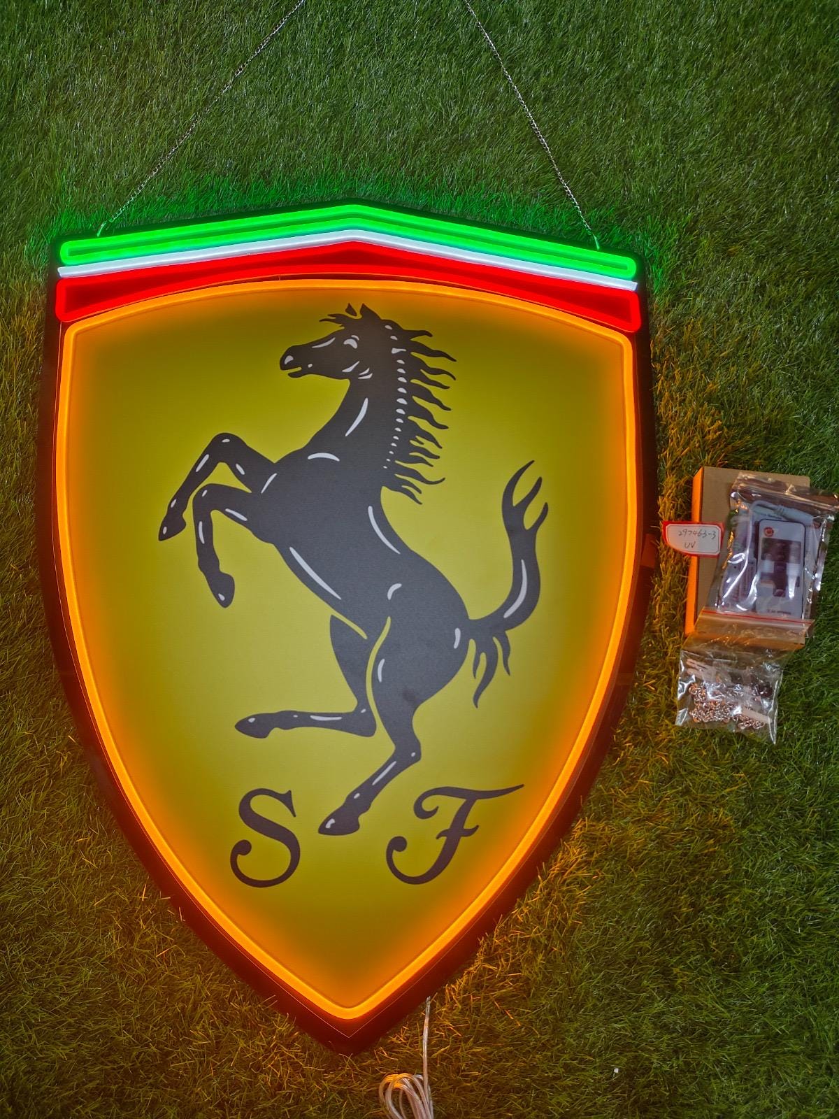 Ferrari Ultra High Detail LED Sign Garage Decoration Box Wall Custom ...