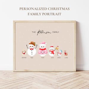 Christmas Family Print |  Personalized Christmas Art | Christmas Family Wall Decor | Gift for Mom, Dad, Unique Xmas gift | Digital Download