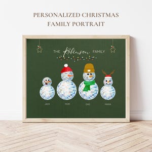 Christmas Family Print |  Personalized Christmas Art | Christmas Family Wall Decor | Gift for Mom, Dad, Unique Xmas gift | Digital Download