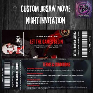 Personalized Custom Movie Invite | Digital Download | Proof Provided | High-Quality JPEG & PDF Files