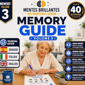Memory Activities for Seniors Brain Games Printable PDF Cognitive Workbook Dementia Activities Attention Exercises