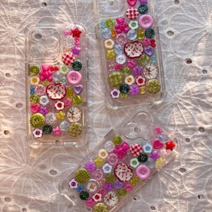 Button Handyhülle Decoden Handyhülle personalisiert handgemachte Handyhülle iPhone Juminocore Geschenk retro kawaii y2k ästhetische Handyhülle