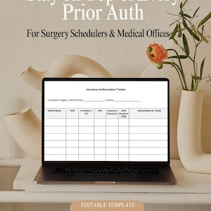 Insurance Authorization Tracker | Outpatient Surgery Workflow Tool (Editable Word, PDF Download)