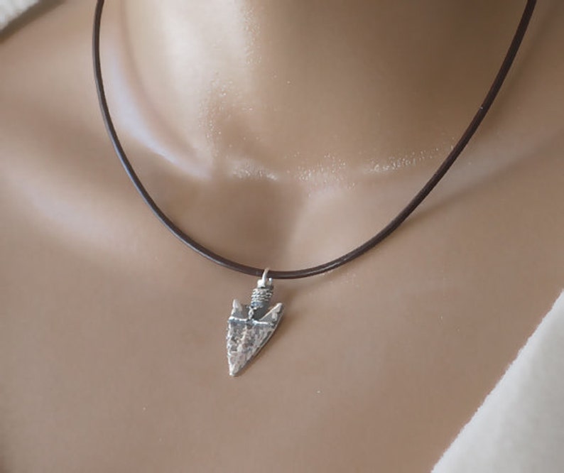 Men's Arrowhead Necklace Men's Jewelry Silver Etsy