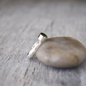 Peridot Ring in Sterling Silver Handcrafted Artisan Silver Ring Sterling Silver Peridot Gemstone Ring August Birthstone Ring image 2