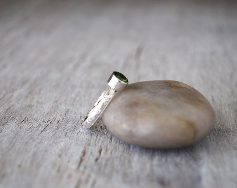 Peridot Ring in Sterling Silver Handcrafted Artisan Silver Ring Sterling Silver Peridot Gemstone Ring August Birthstone Ring image 2