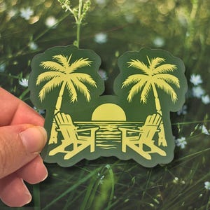 Beach sticker, beach lover sticker, water bottle sticker, laptop sticker, kindle sticker