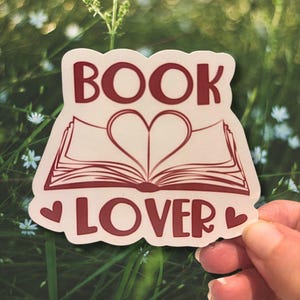 Book lover sticker, bookish sticker, book sticker, laptop sticker, kindle sticker, water bottle sticker