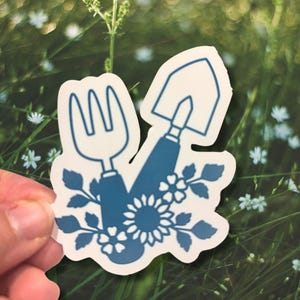 Gardening tools sticker, plant lover sticker, garden sticker, gardener sticker, water bottle sticker, laptop sticker, kindle sticker