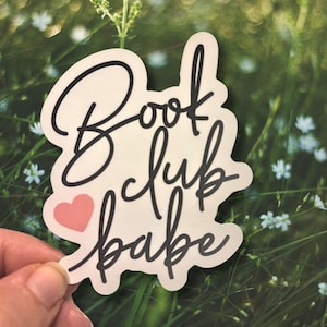 Bookish sticker, book club sticker, book lover sticker, laptop sticker, kindle sticker, water bottle sticker