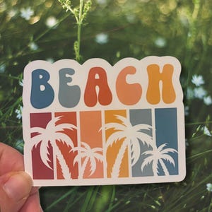 Beach sticker, beach lover sticker, water bottle sticker, laptop sticker, kindle sticker
