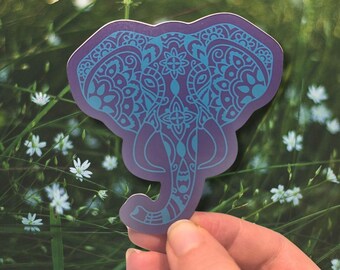 Elephant sticker, animal sticker, laptop sticker, kindle sticker