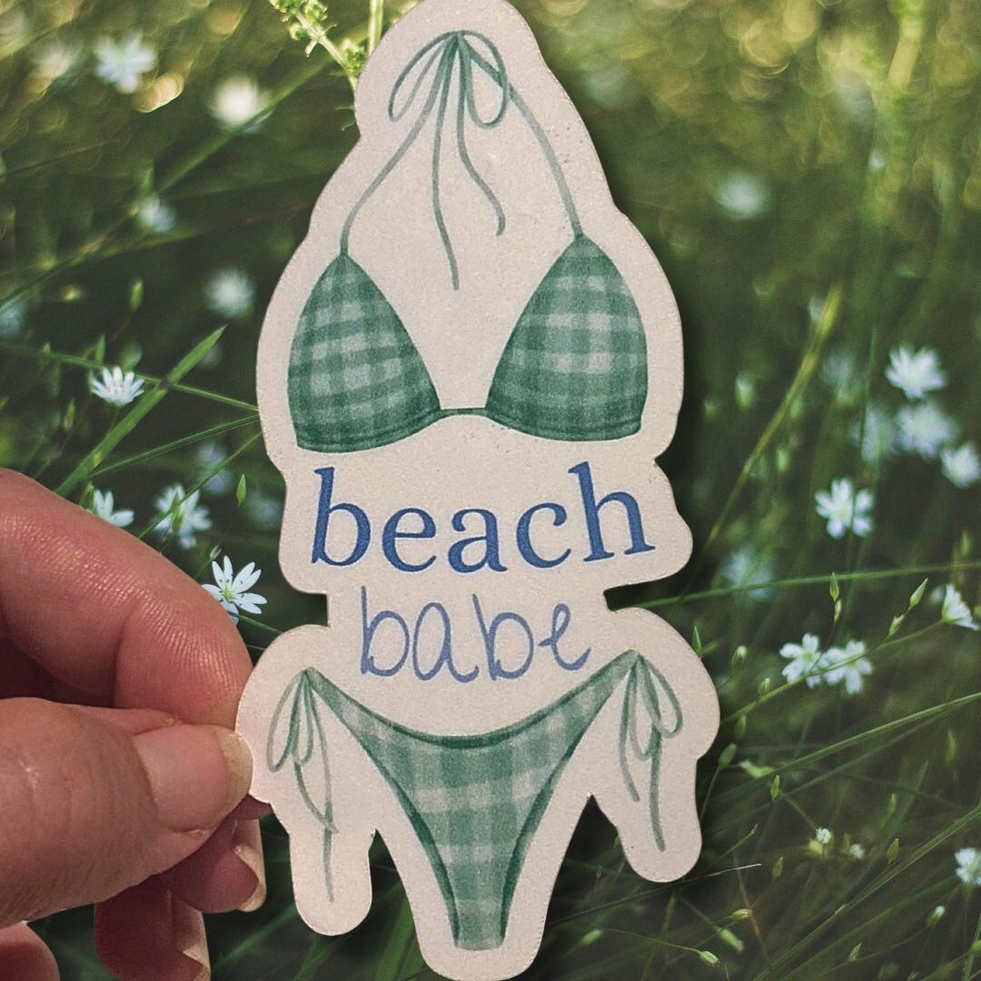 Bikini Babe Sticker, Beach Lover Sticker, Water Bottle Sticker, Laptop ...