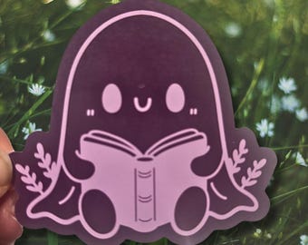 Bookish sticker, ghost sticker, book lover sticker, laptop sticker, kindle sticker
