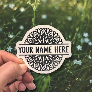 Name sticker, your name here sticker, personalized sticker, water bottle sticker, laptop sticker, kindle sticker