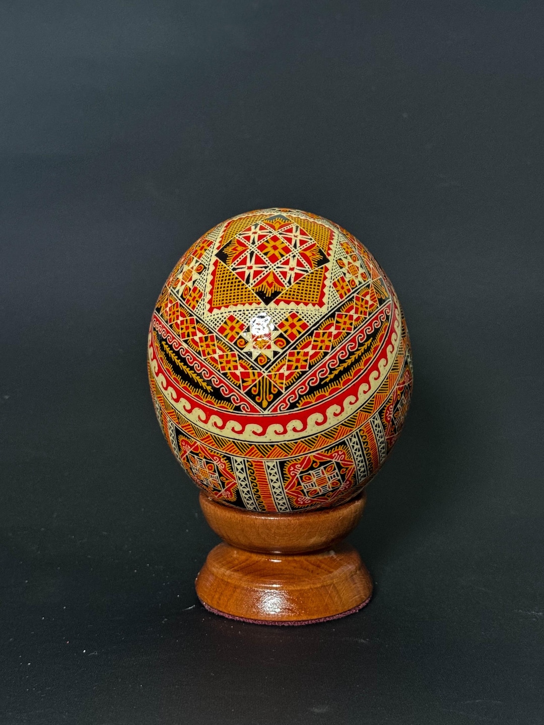 Hand-painted Ostrich Egg Pysanka - Traditional Ukrainian Easter Art - Etsy