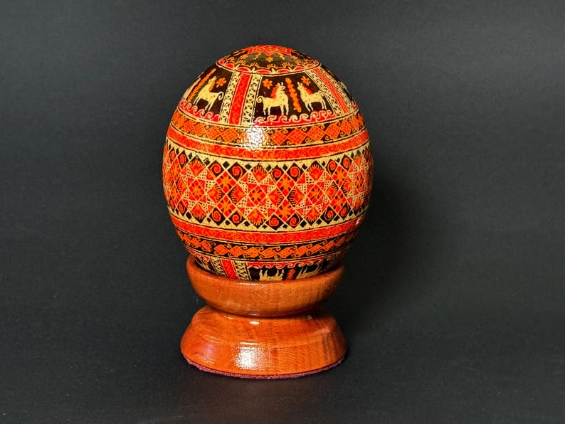 Unique Pysanka on Ostrich Egg – Hand-painted Ukrainian Easter Egg - Etsy