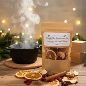 Grateful Simmer Pot Kit: Apple, Orange, Cranberry and Spice Host gift