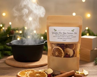 Grateful Simmer Pot Kit: Apple, Orange, Cranberry and Spice Host gift