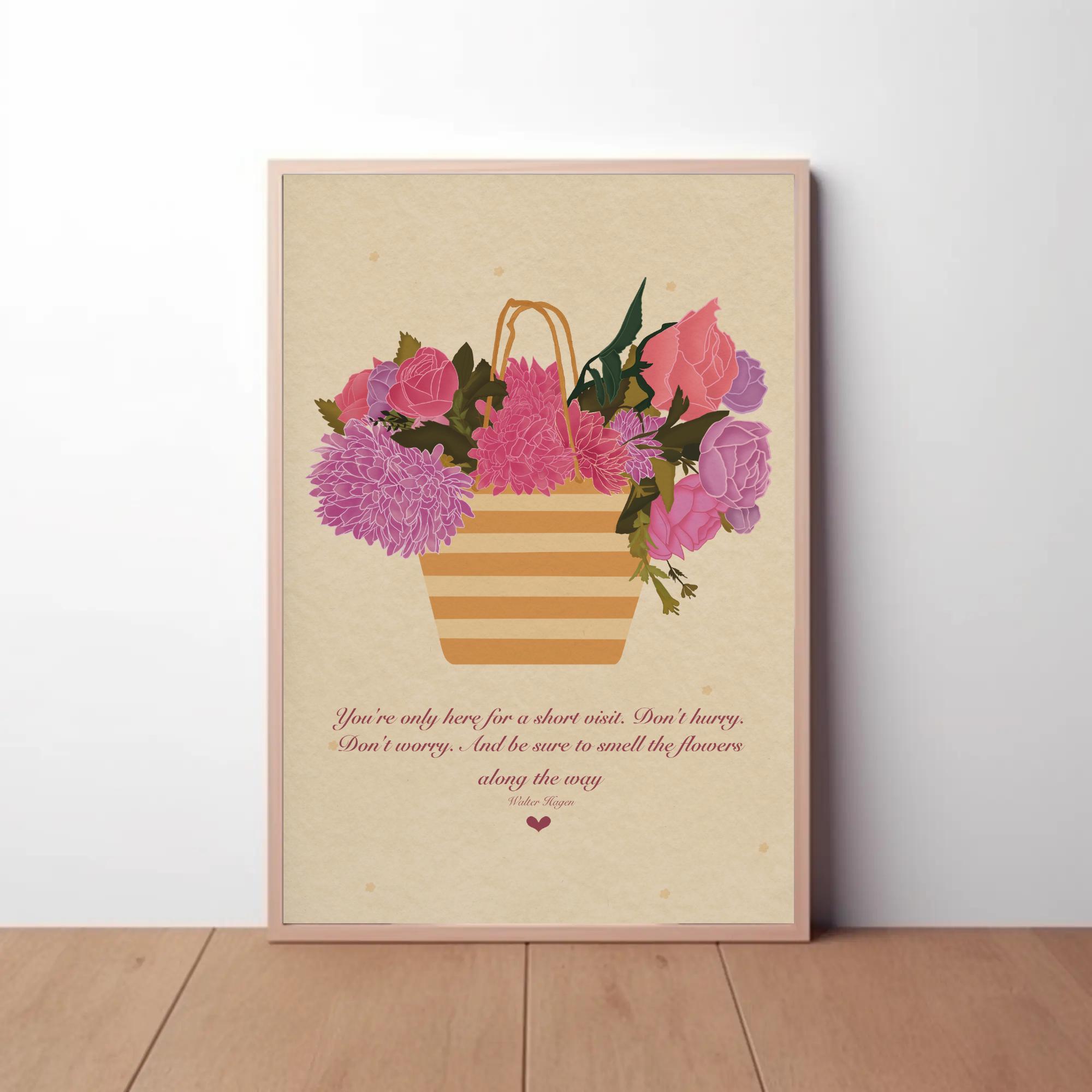 Stop and Smell the Flowers Print - Etsy
