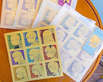 Pegatinas de lámina dorada de Frieren