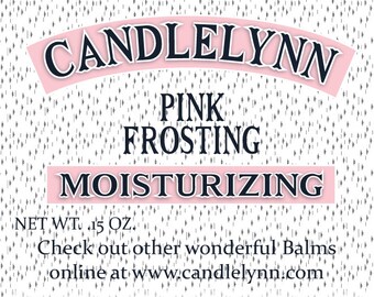 PINK FROSTING Lip Balm by Candle Lynn - Made with Organic Shea and Cocoa Butters