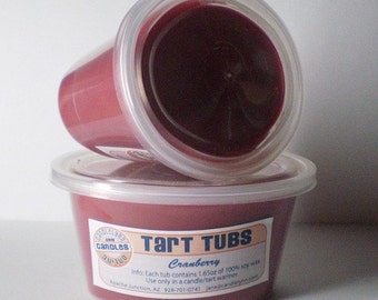 Two Large Soy Tart Tubs - CRANBERRY